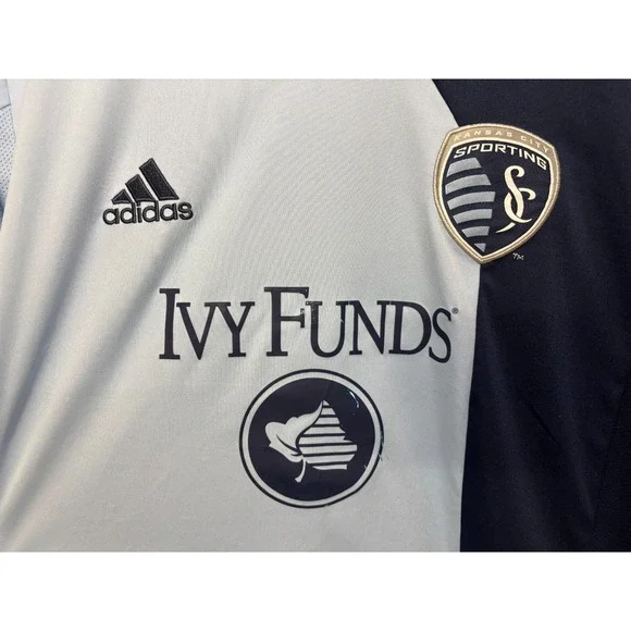 Sporting Kansas City 2013 MLS Adidas Soccer Jersey Climacool Two Tone Blue Large - Picture 4 of 7